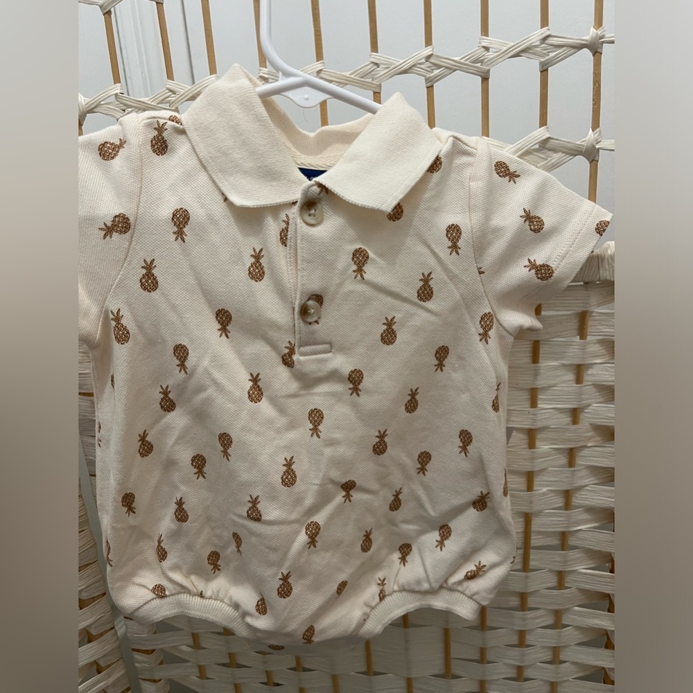 Collared Pineapple Baby Onsie